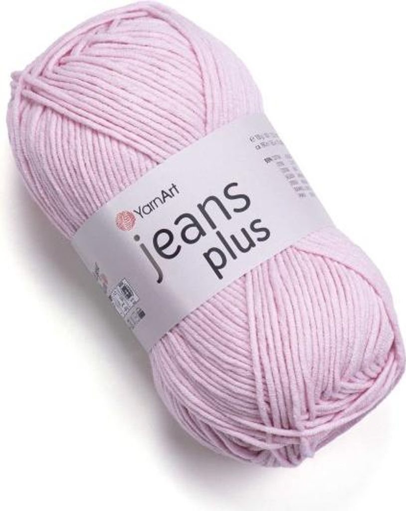 A ball of pink yarn with a label.