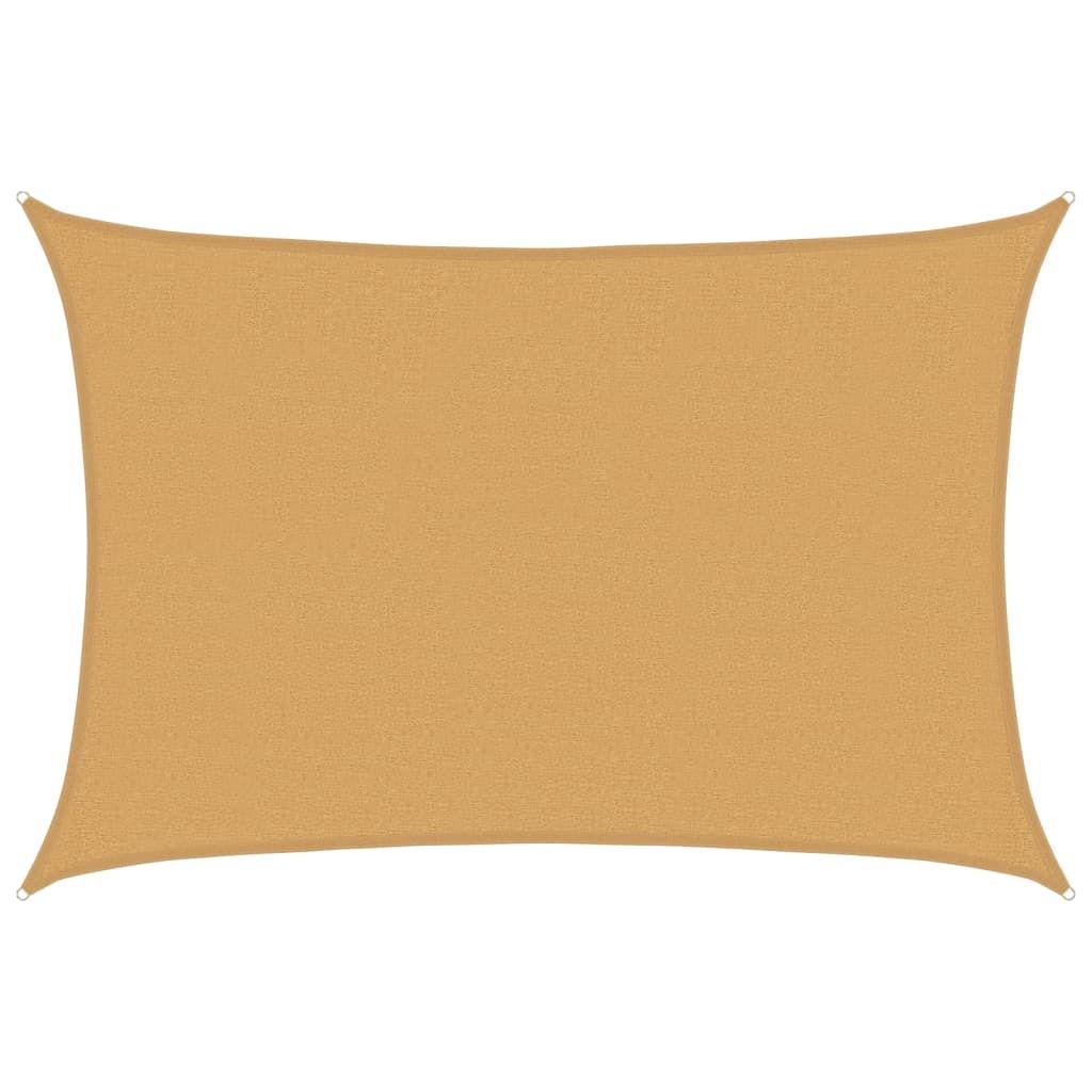 Sonnensegel 160 g/m² Rechteckig Sandfarben 2,5x3,5 m HDPE