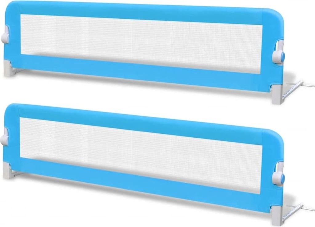 vidaXL Chránič postele pro batolata 2 kusy Modrá 150 x 42 Obrázek produktu 