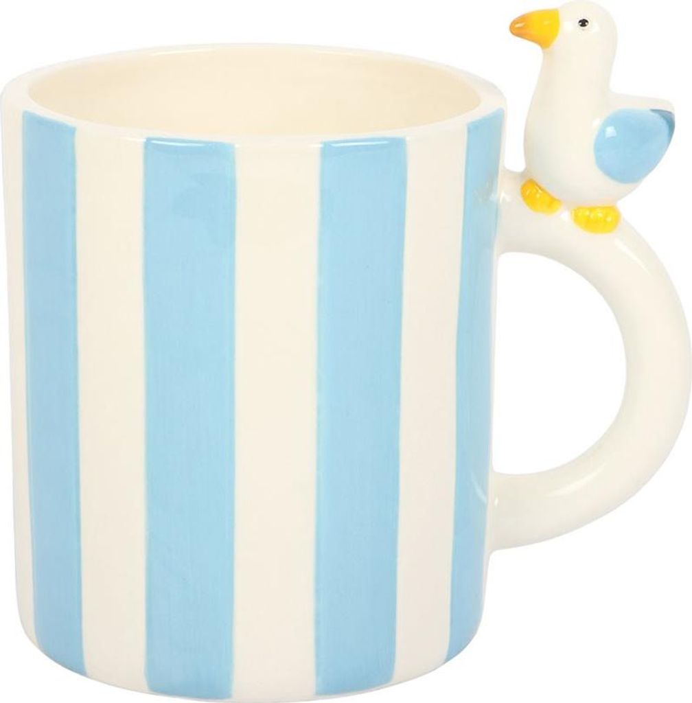 Something Different - Kaffeebecher, Möve, 370ml SD10809 (Einheitsgröße) (Weiß/Himmelblau)