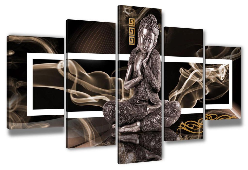 Visario Leinwandbild Buddha 200x100 cm – 5-teilig, Bild Produktbild 