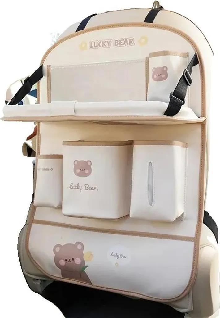 Organisateur de voiture pour voyage enfant avec plateau de repas