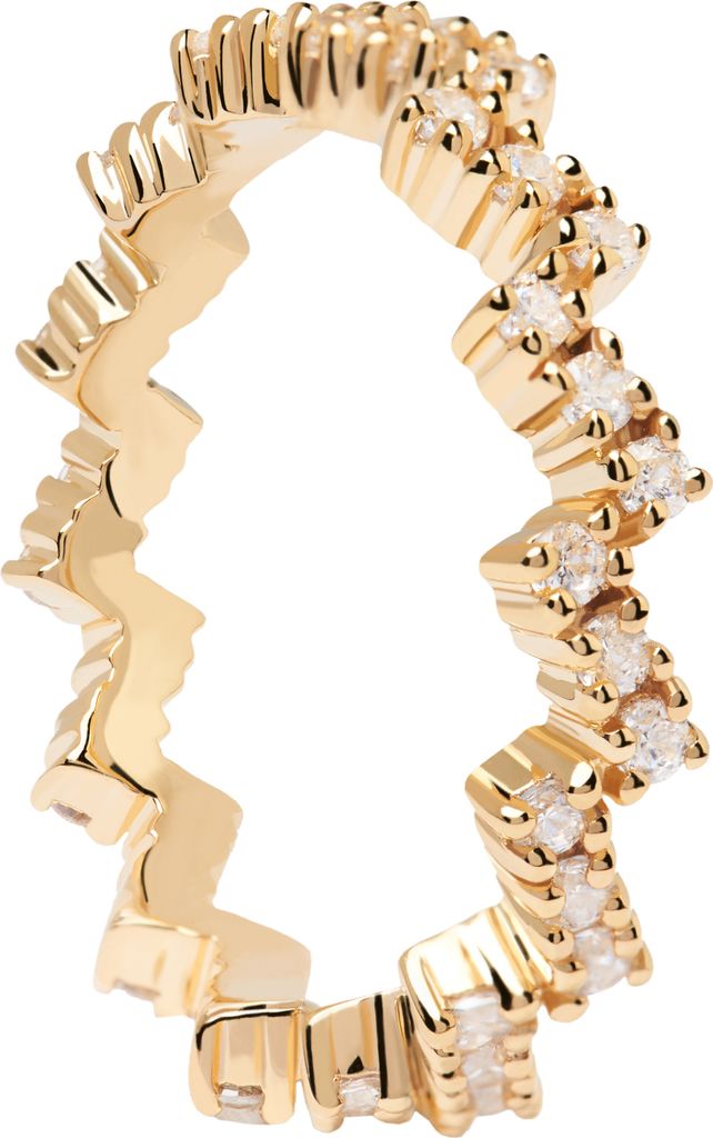 PDPAOLA Ring THE ZIPPER Sterlingsilber gold