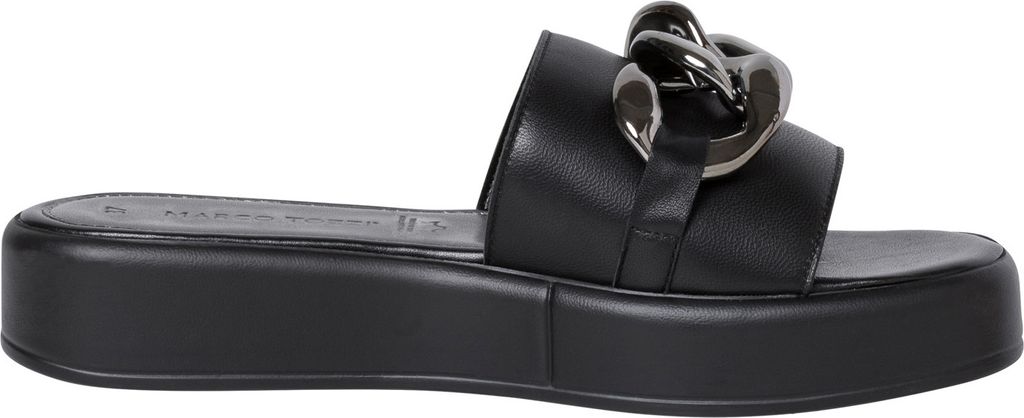 MARCO TOZZI Damen Leder Clogs Pantoletten Kette Plateau Produktbild 24