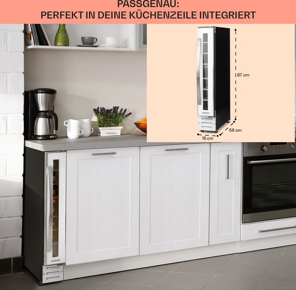Klarstein Weinkühlschrank, 1 Zonen Getränkekühlschrank, Produktbild 6