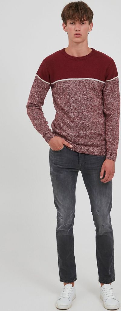 Red Bridge Herren Holy Bars Feinstrick Pullover Schwarz M3031 - Redbr