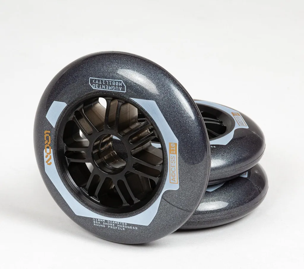 Roues de Roller 110mm Iqon Access 85A Grises - Set de Rechange Urban - 6