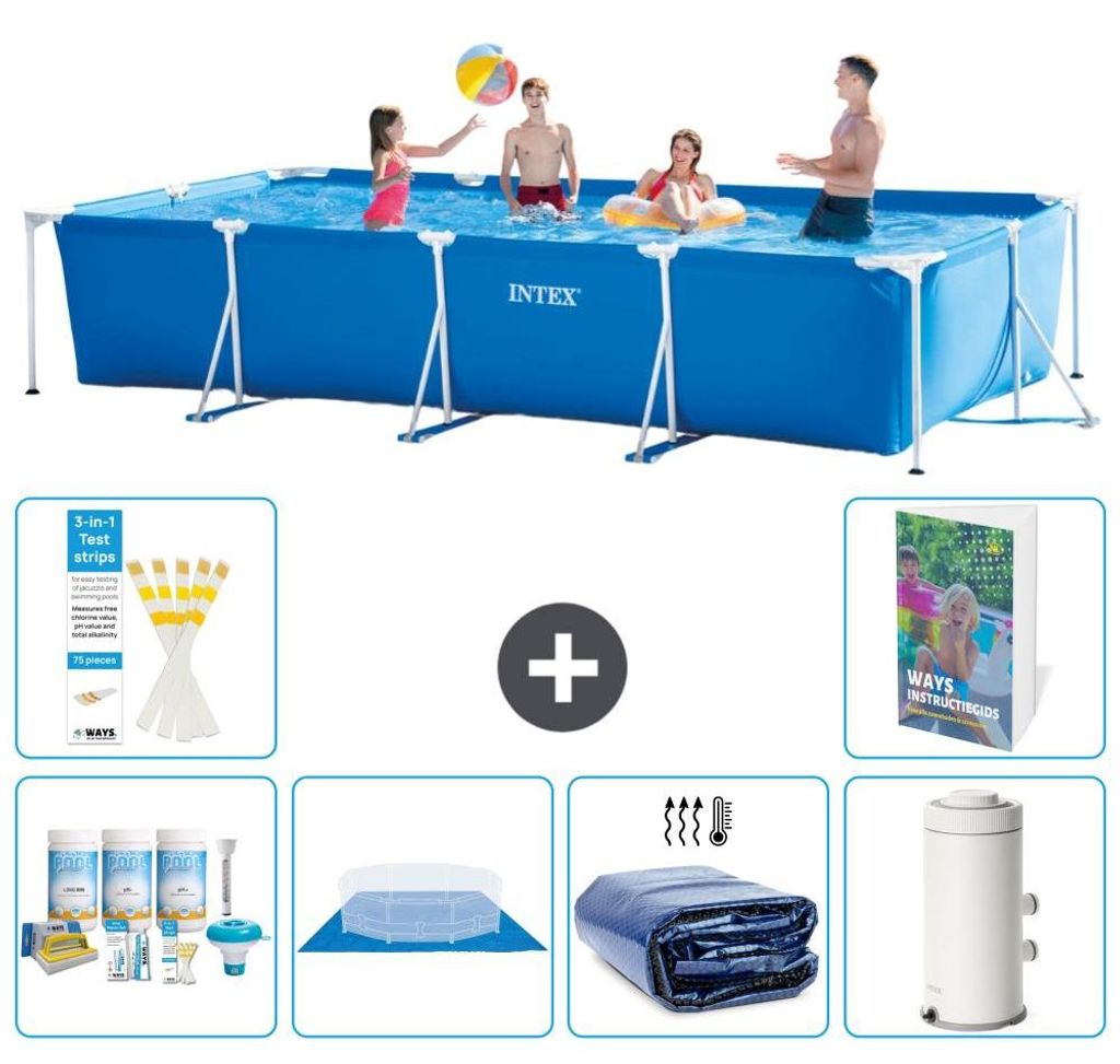 Rechteckiger Frame Pool - 450x220x84 cm - 7-teilig S115