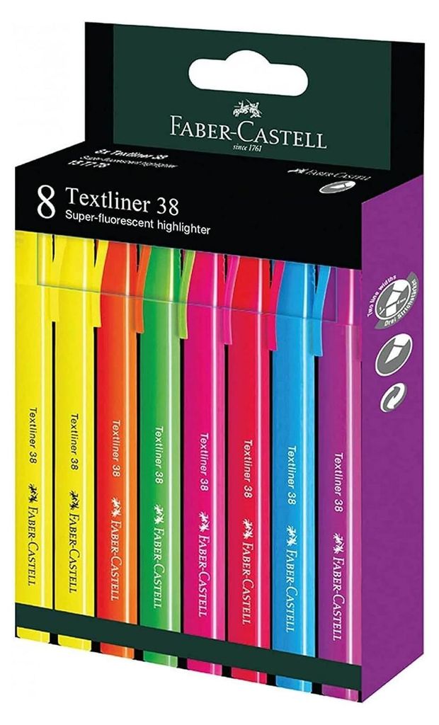Evidenziatore Faber Castell TL 38 0,3-1,0 mm, 8 penne Immagine del prodotto 