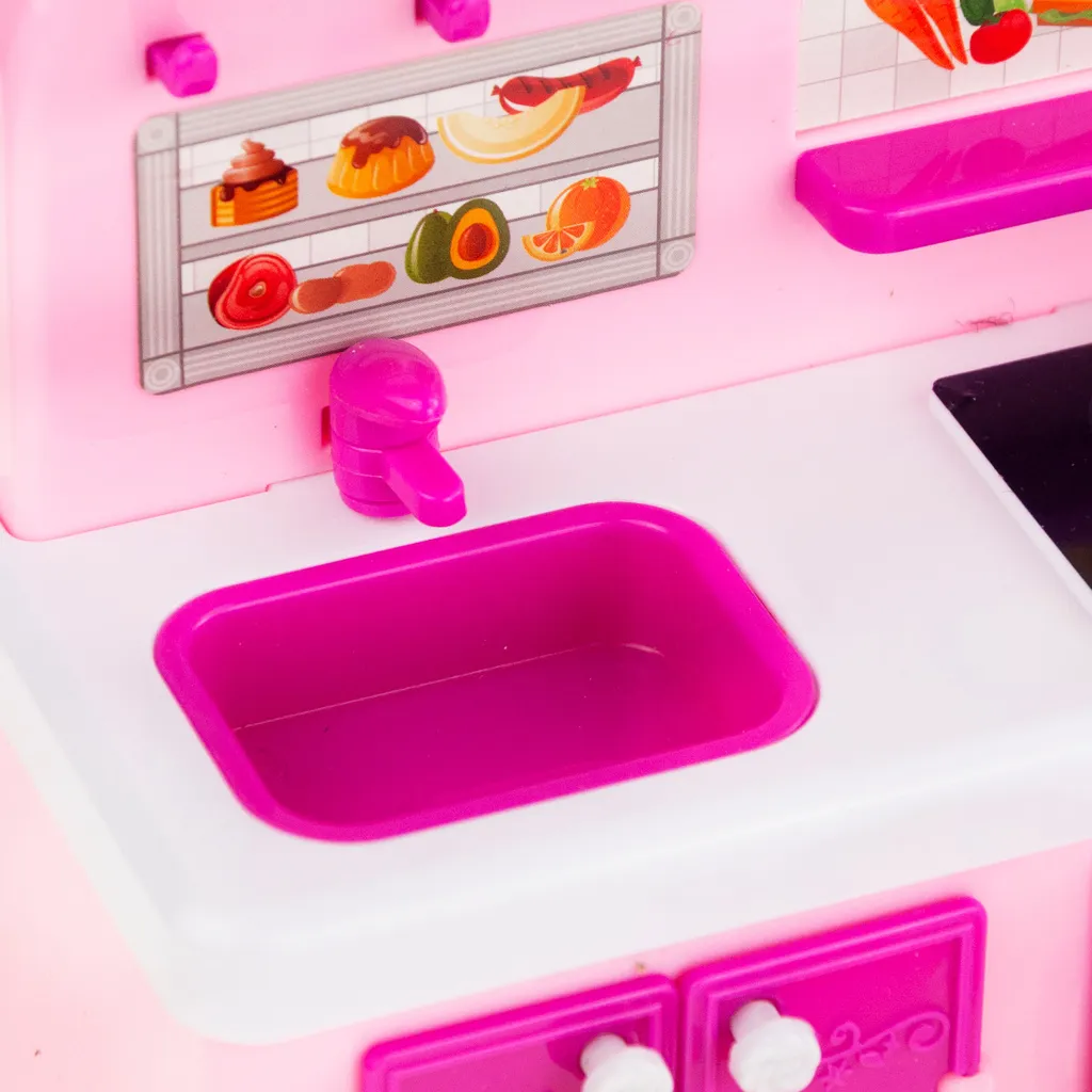 Cuisine pour enfants avec évier et brûleur Set-X20 en bois durable - 7