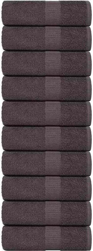 Hochwertig Seiftücher 10 Stk. Anthrazit 30x30 cm 360 g/m² 100% Baumwolle 136675