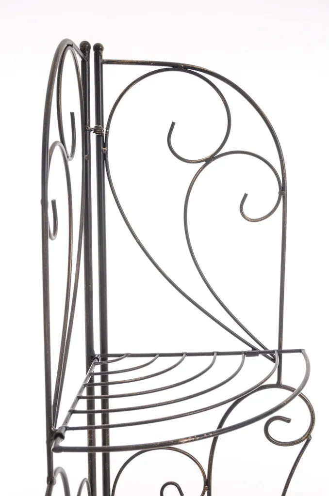 CLP Étagère Irma Bronze - Support de Rangement en Fer de Style Rétro