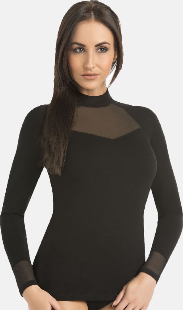 Teyli Langarm-Rollkragenpullover aus Viskose für Frauen Mila Female 179243 schwarz L