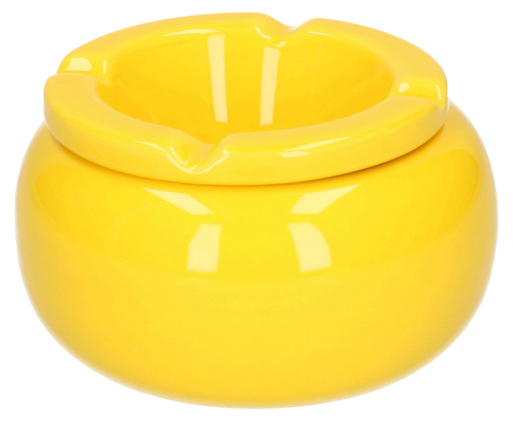 Cepewa Storm Aschenbecher - gelb - rund - 11 cm - Keramik - Produktbild 