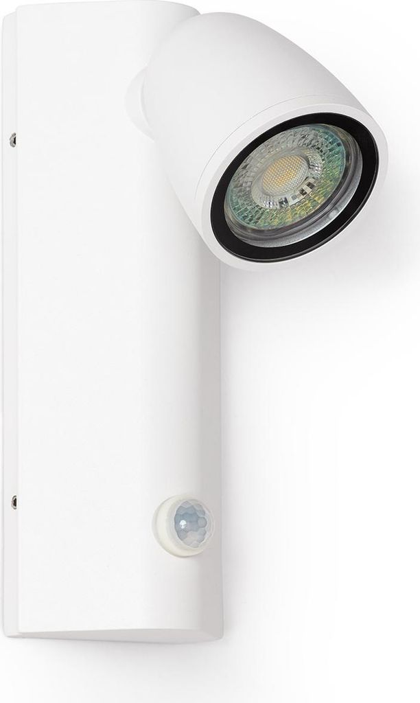 Wandleuchte Außen Aluminium mit Bewegungssensor Abel Weiß