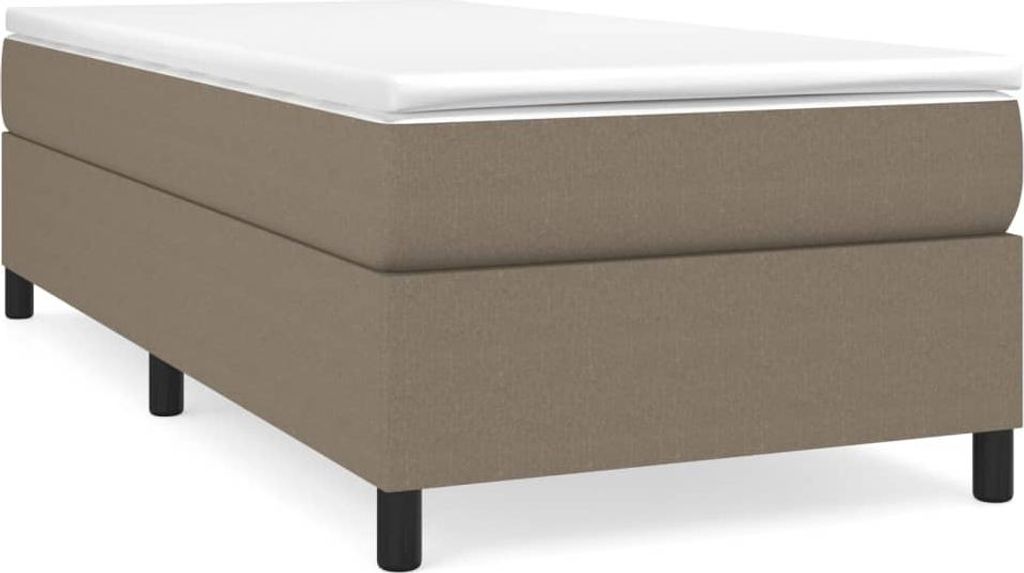Struttura letto in tessuto taupe 90x200 cm Immagine del prodotto 
