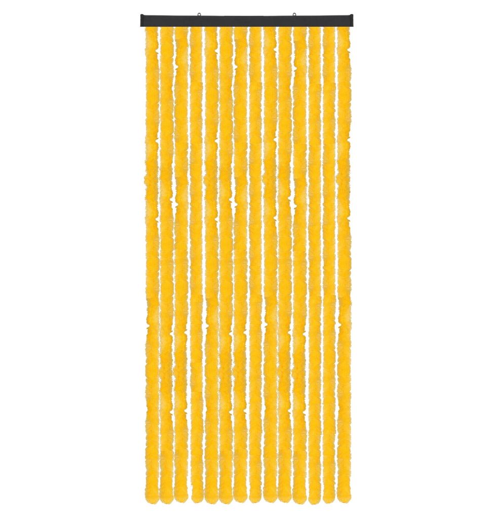 Fluwelen gordijn, 100x220 cm, effen gele kleur Productafbeelding 