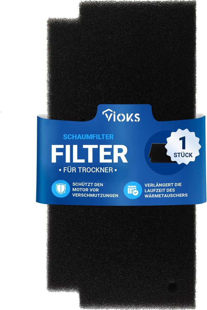 Schaumstoffmatte passend wie Bosch 12022801 EasyClean Filter für Trockner