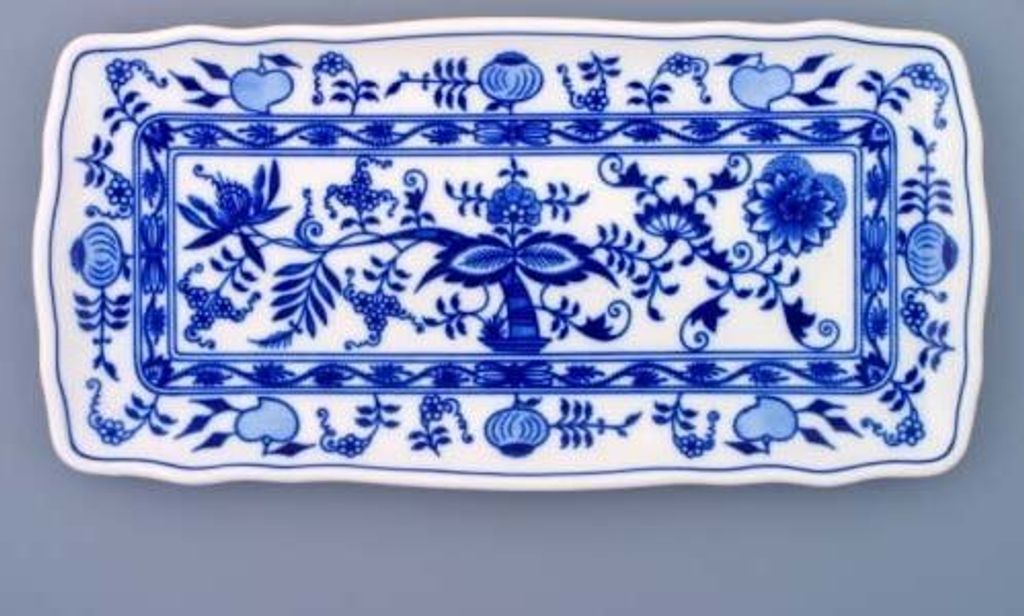 Český porcelán Cibulák Obdélníkový podnos 33 cm Obrázok produktu