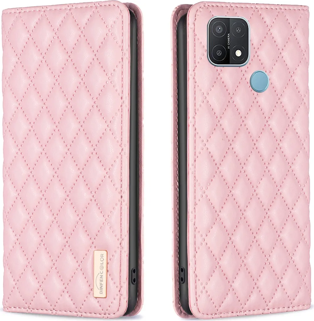 Cover OPPO A15 Rosa Pelle Flip: Custodia Portafoglio Professionale