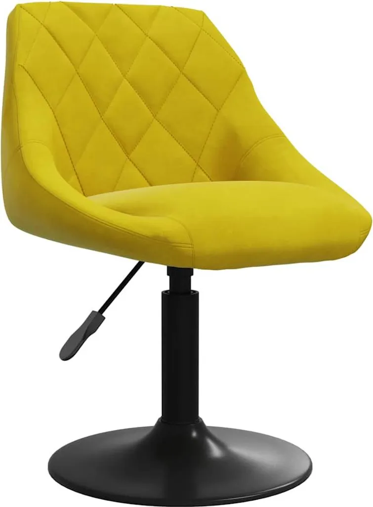 Sgabello Bar Velluto Giallo Senape vidaXL | Design Girevole e Comodo