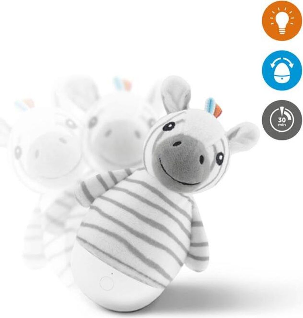 ZAZU - Noční svítilna - Zack Zebra - bílá Obrázek produktu 