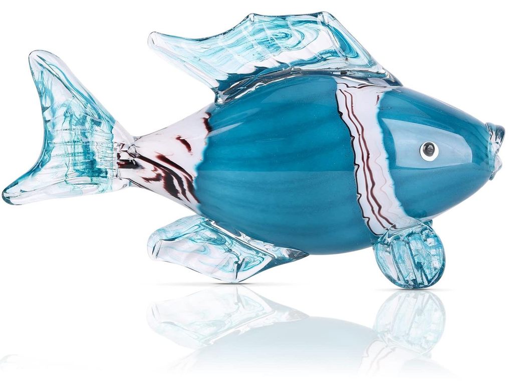 Figurines de poissons tropicaux en verre, idéales pour la Image du produit 