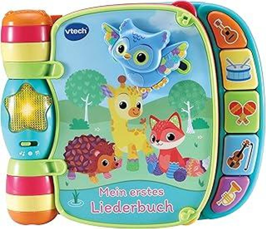 Vtech Baby Mein erstes Liederbuch – Kunterbuntes Buch mit 6 Seiten und beweglichen Elementen zum Spielen, Zuhören und Mitsingen – Für Kinder ...
