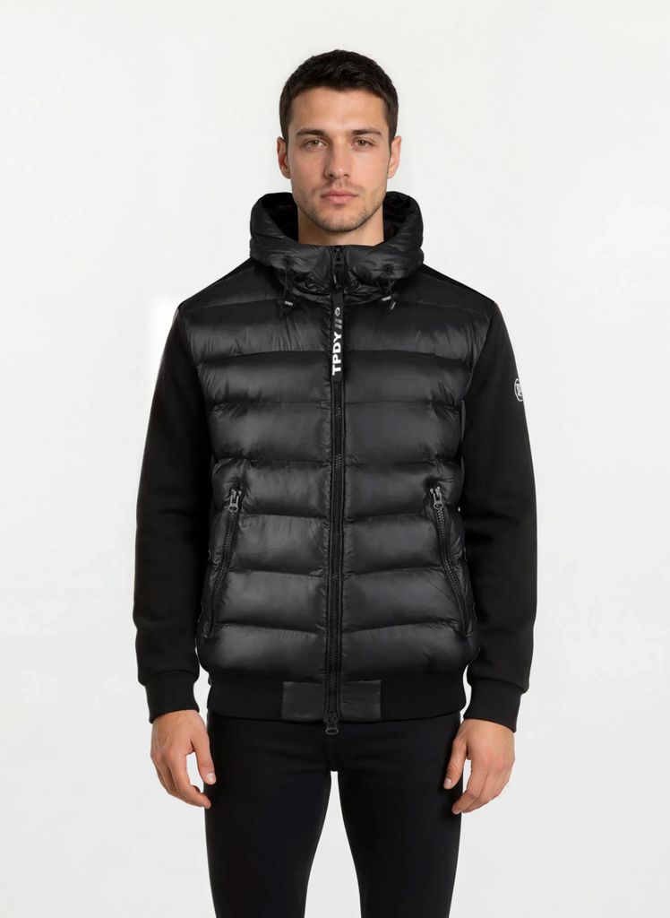 Atos Herren Steppjacke Kapuze Schwarz M