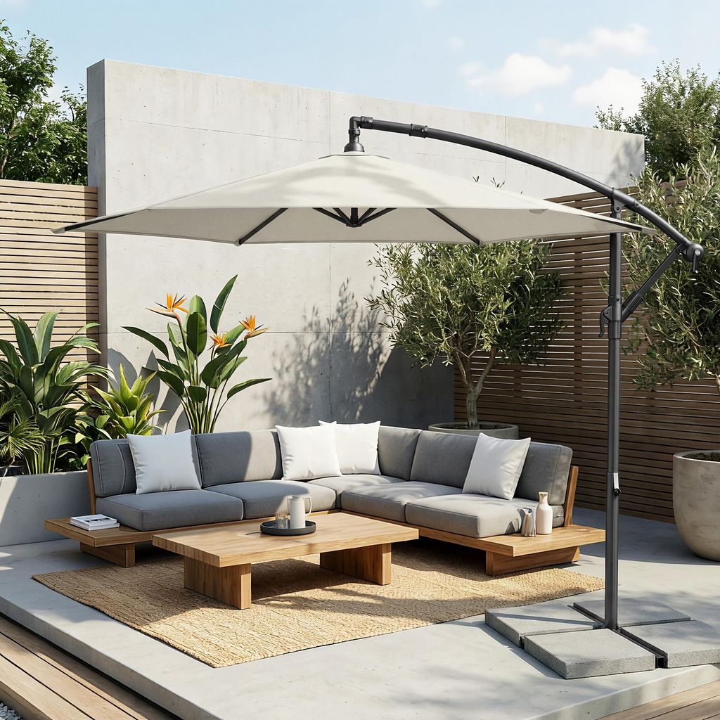 SONGMICS Sonnenschirm Ø 300 cm Sonnenschutz UPF 50+ Produktbild 