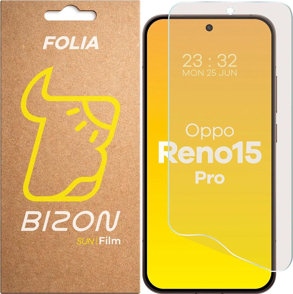 Matte Folie für Oppo Reno 15 Pro, Bizon Film Sun, 1 Stück