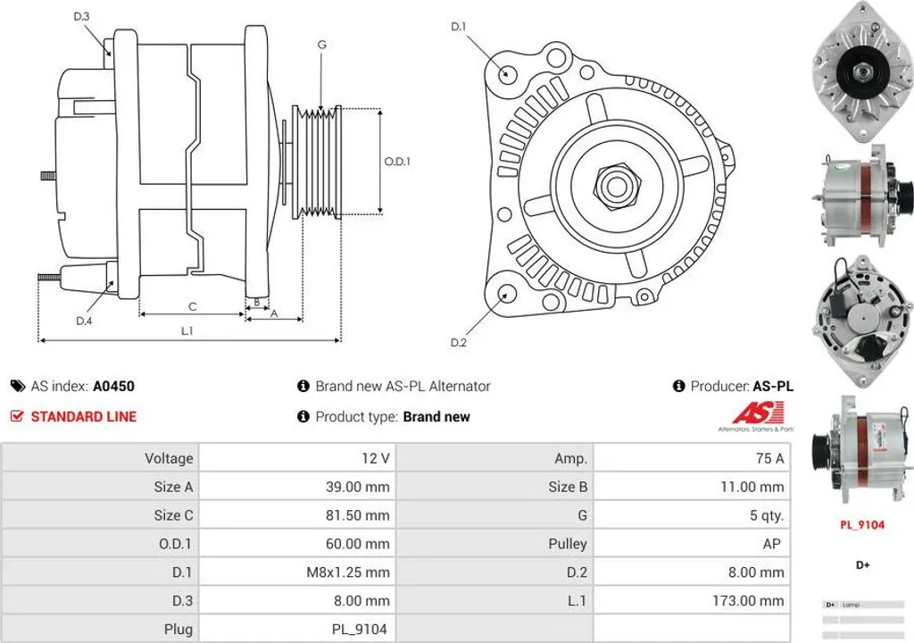 Injecteur essence pour Blazer 2.4 Caravan 4.1 et Kadett 1.8 performance