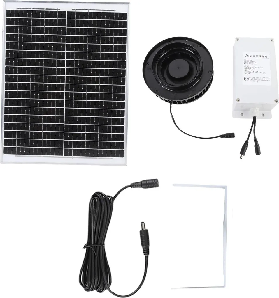 Aérateur de toit solaire IP68 avec moteur sans balais pour entrepôt