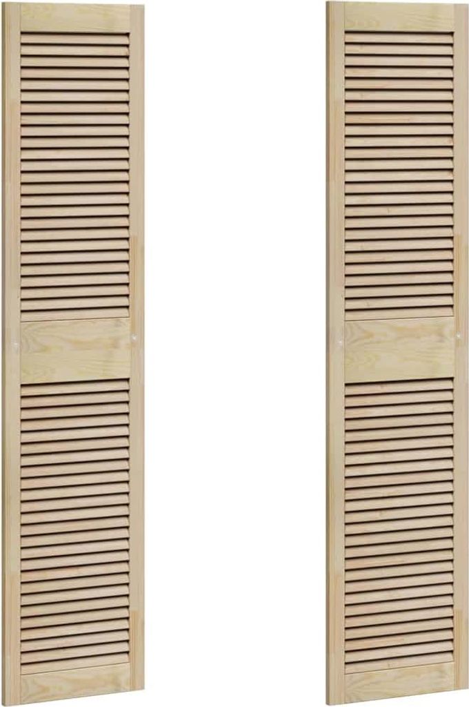 vidaXL Porte d'armoire 2 pièces Naturel 170 x 2,1 x 39,5 cm Image du produit 