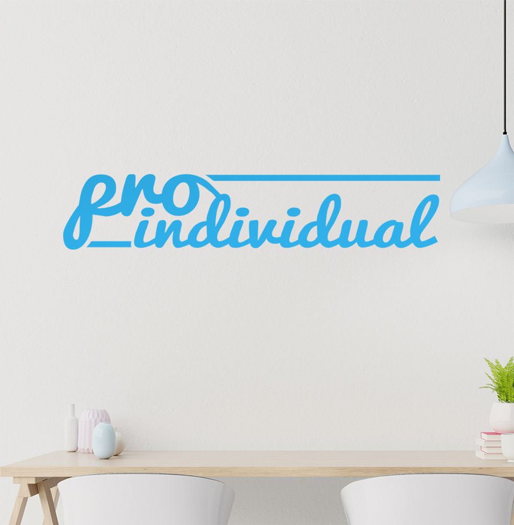 pro individual Wandtattoo in 6 Größen - Wandaufkleber Wall Sticker - Dekoration, Küche, Wohnzimmer, Schlafzimmer, Badezimmer