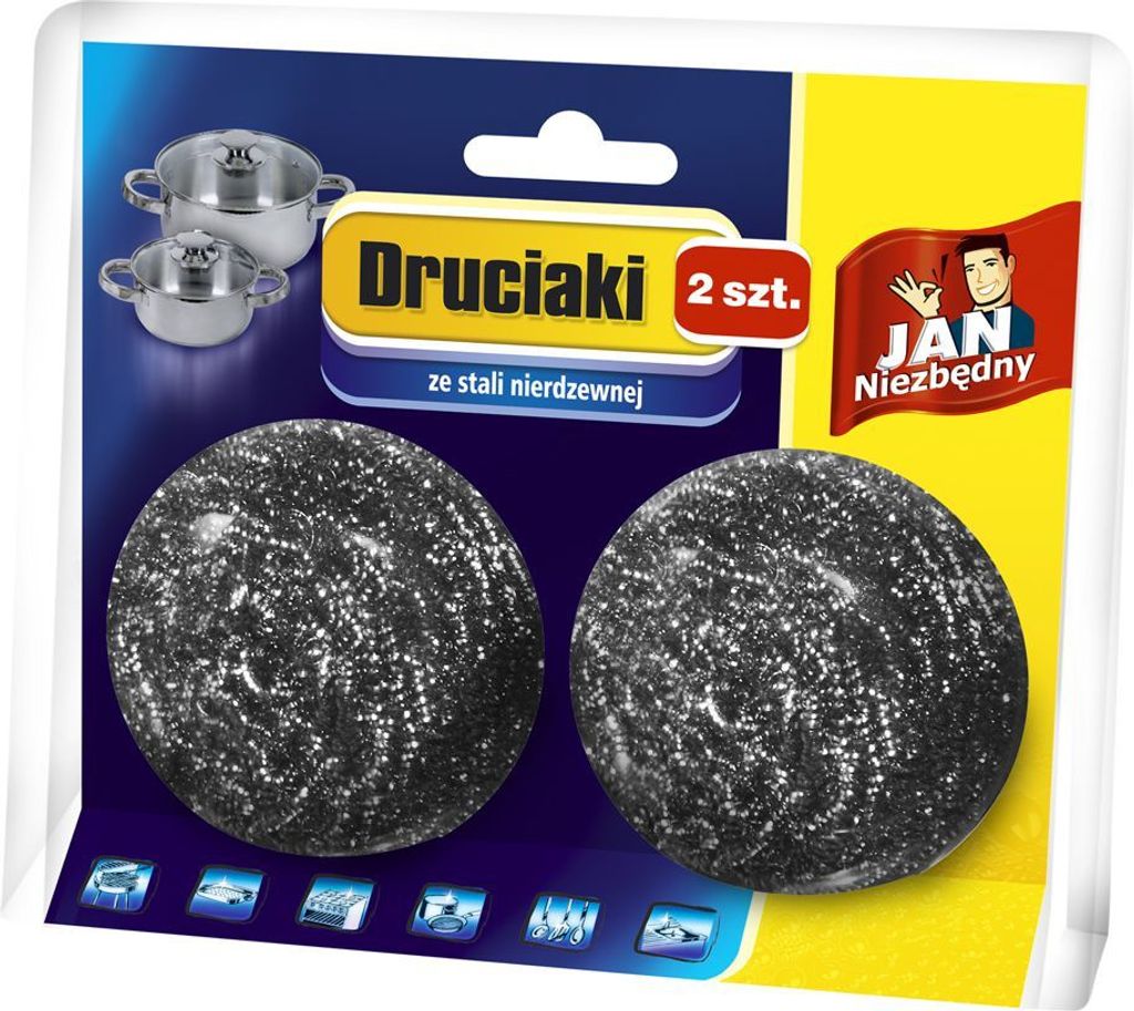 Jan Niezbędny, Druciak ze stali nierdzewnej, 2 sztuki Produktbild 
