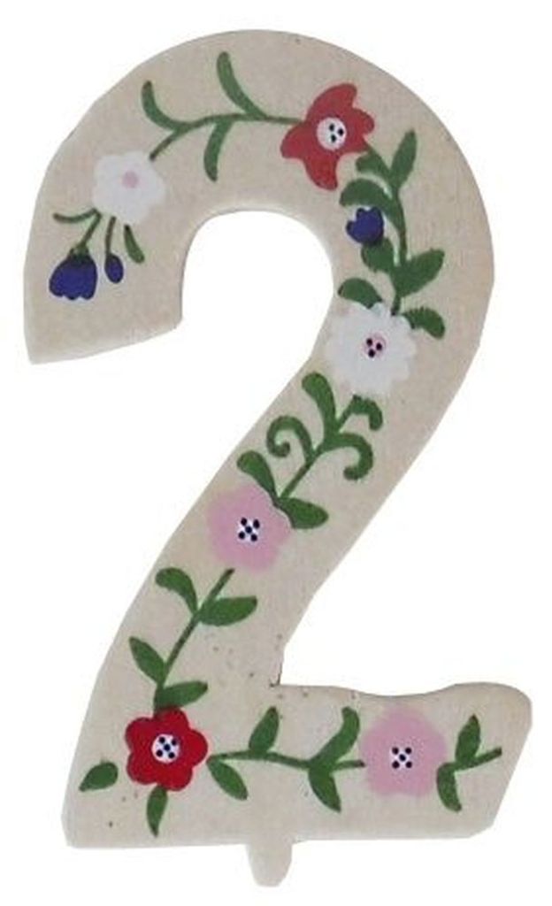 11512 Geburtstagszahl "2" - Holz, 10 cm Immagine del prodotto 