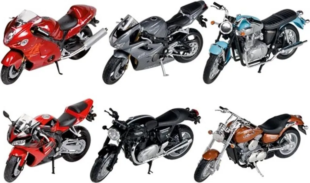 Motos Goki en métal injecté échelle 1:18 avec détails haute fidélité