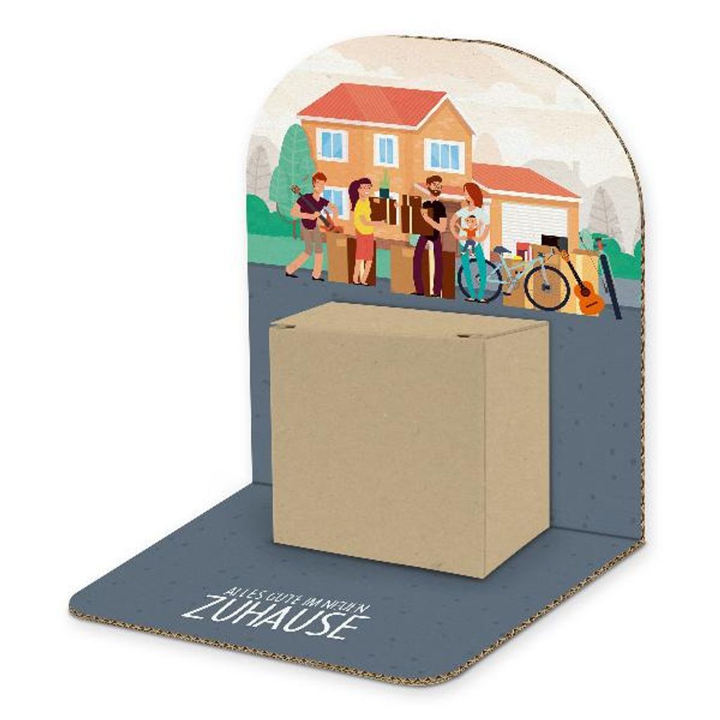 itenga Geldgeschenkverpackung Basic Umzug I Aufsteller Würfel (Motiv 133)