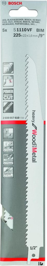 PRO Multi Material Demolition S1110VF Säbelsägeblatt, 1,6 x Produktbild 