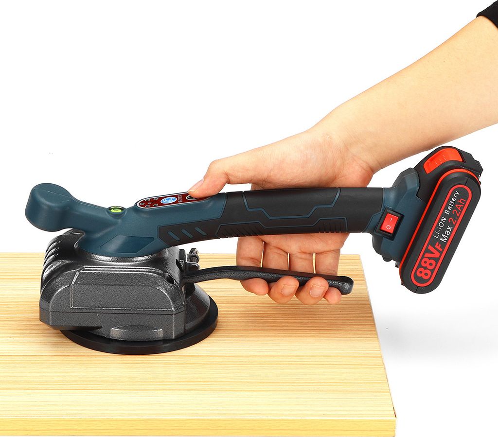 Akku Fliesenrüttler Mit Saugnapf - 100kg Adsorption 5 Geschwindigkeiten