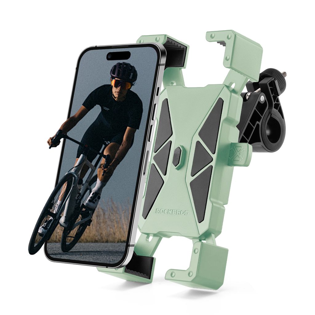 ROCKBROS Fahrrad Handyhalterung 360° Lenker/Stem Halter Universel Motorrad Halterung Lenkermodell Grün