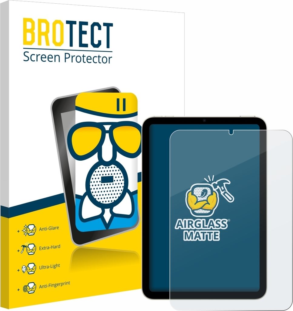 BROTECT Entspiegelungs Schutzglas für Apple iPad Mini 6 WiFi 2021 Schutzfolie Panzer Folie Glas Display Schutz matt