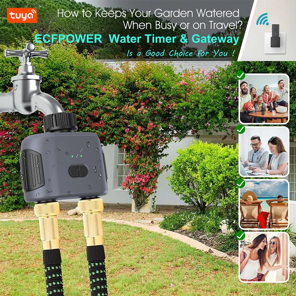Programmateur d'arrosage connecté 2 voies Bluetooth GDV2 pour jardin BOT