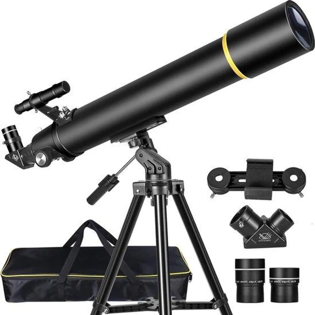 Télescope d'initiation 80 mm idéal pour observer la Lune et Saturne