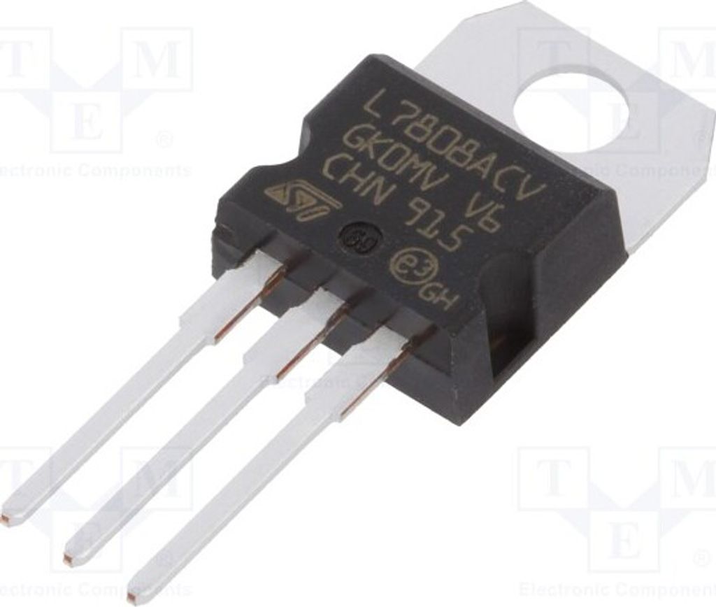 3x IC: Spannungsstabilisator Linie,geregelt(nein) 8V 1,5A THT L7808ACV Ungeregelt
