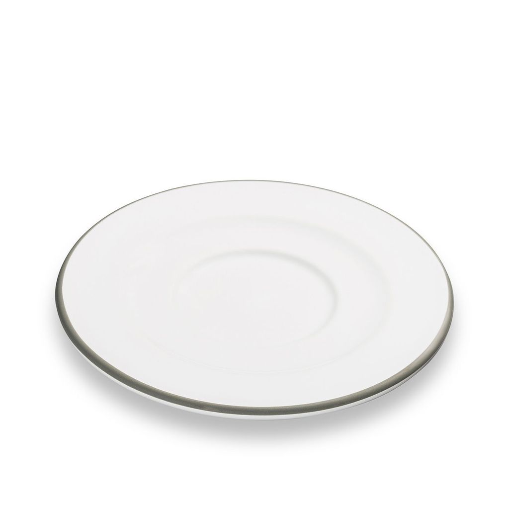 Gmundner Keramik Grauer Rand Unterteller Cappuccino 14cm