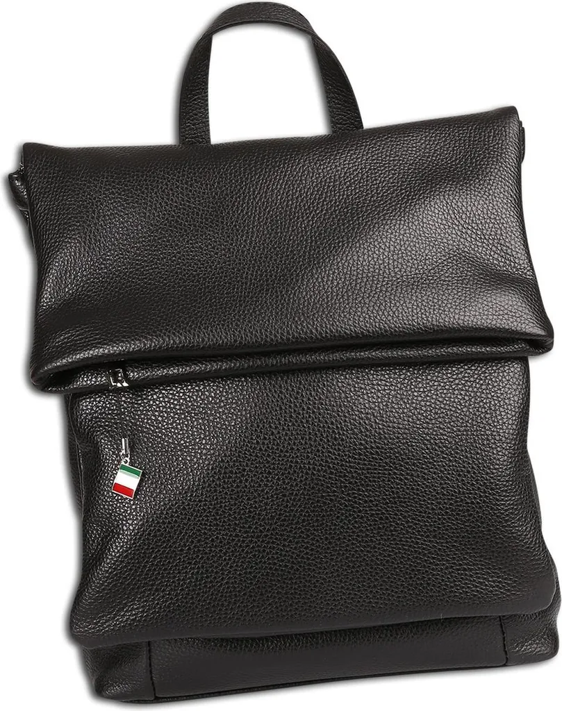 Sac à dos femme en cuir véritable noir souple avec finitions ORF102S1