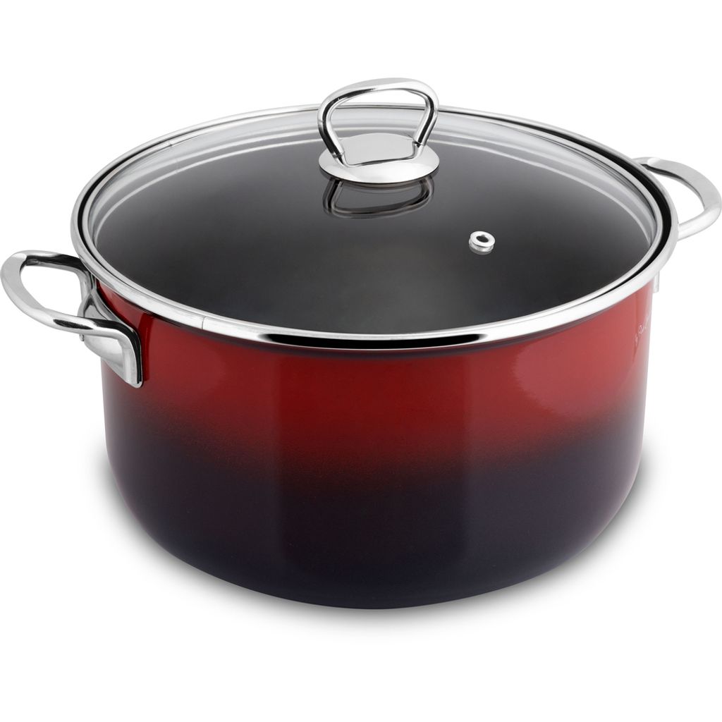 LAMART LT1184 Kastrol, smalt, červeno-černá, objem: 5,5l, Ø Obrázek produktu 