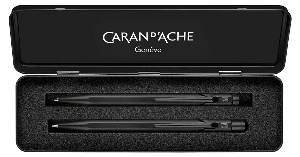 Set Caran d'Ache 8490496 Black Code: Penna e Matita Meccanica 0.7mm